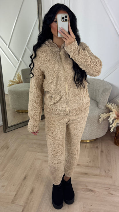 Comfy Teddy Housesuit with Hood & Zipper