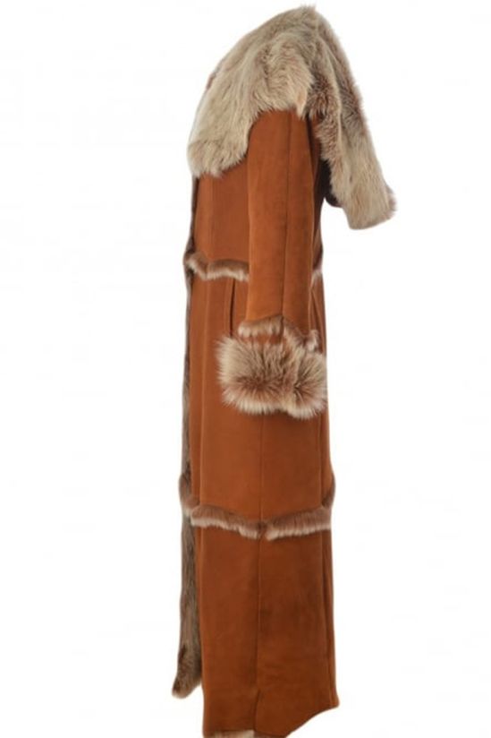 Shearling - Trimmed Long Coat