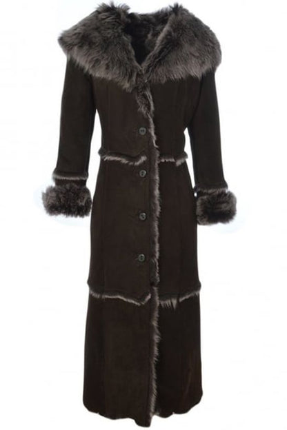 Shearling - Trimmed Long Coat