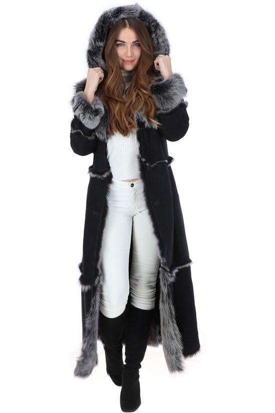 Shearling - Trimmed Long Coat