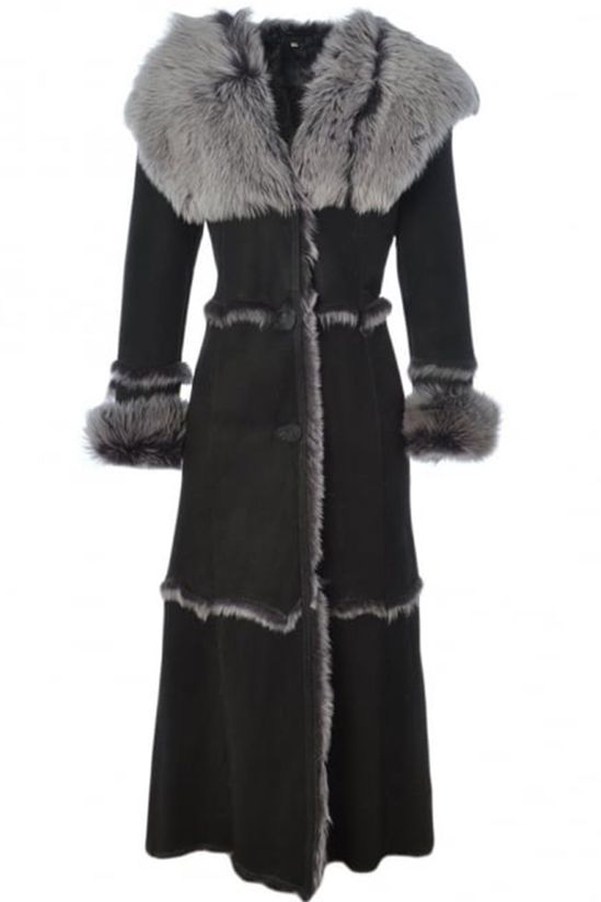 Shearling - Trimmed Long Coat