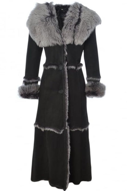 Shearling - Trimmed Long Coat