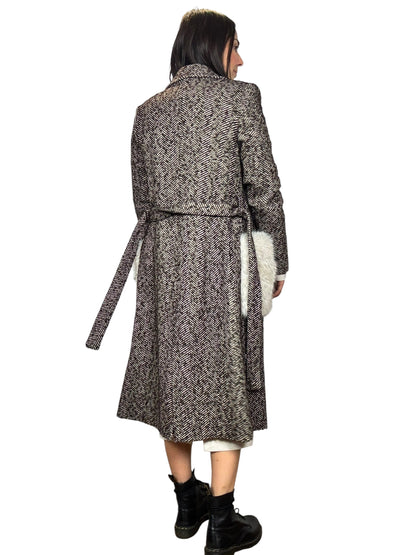 Furry Pockets Herringbone Coat