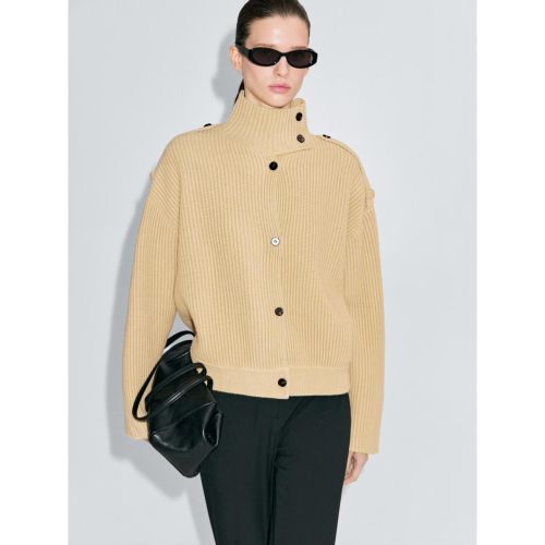 Turtleneck Knitted Cardigan Coat