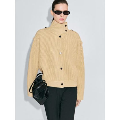 Turtleneck Knitted Cardigan Coat