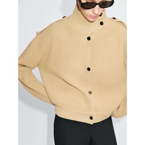 Turtleneck Knitted Cardigan Coat