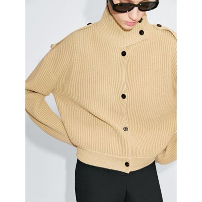 Turtleneck Knitted Cardigan Coat