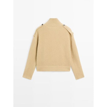 Turtleneck Knitted Cardigan Coat
