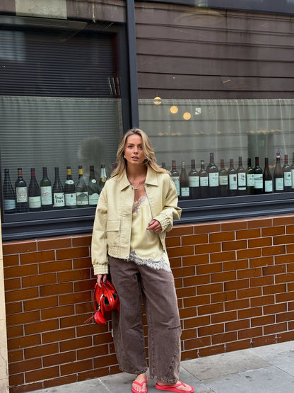 Light green cropped jacket
