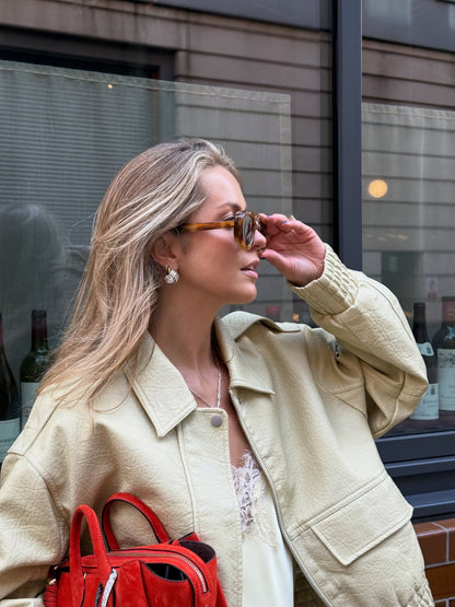 Light green cropped jacket