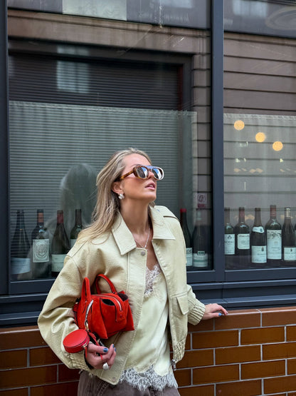 Light green cropped jacket