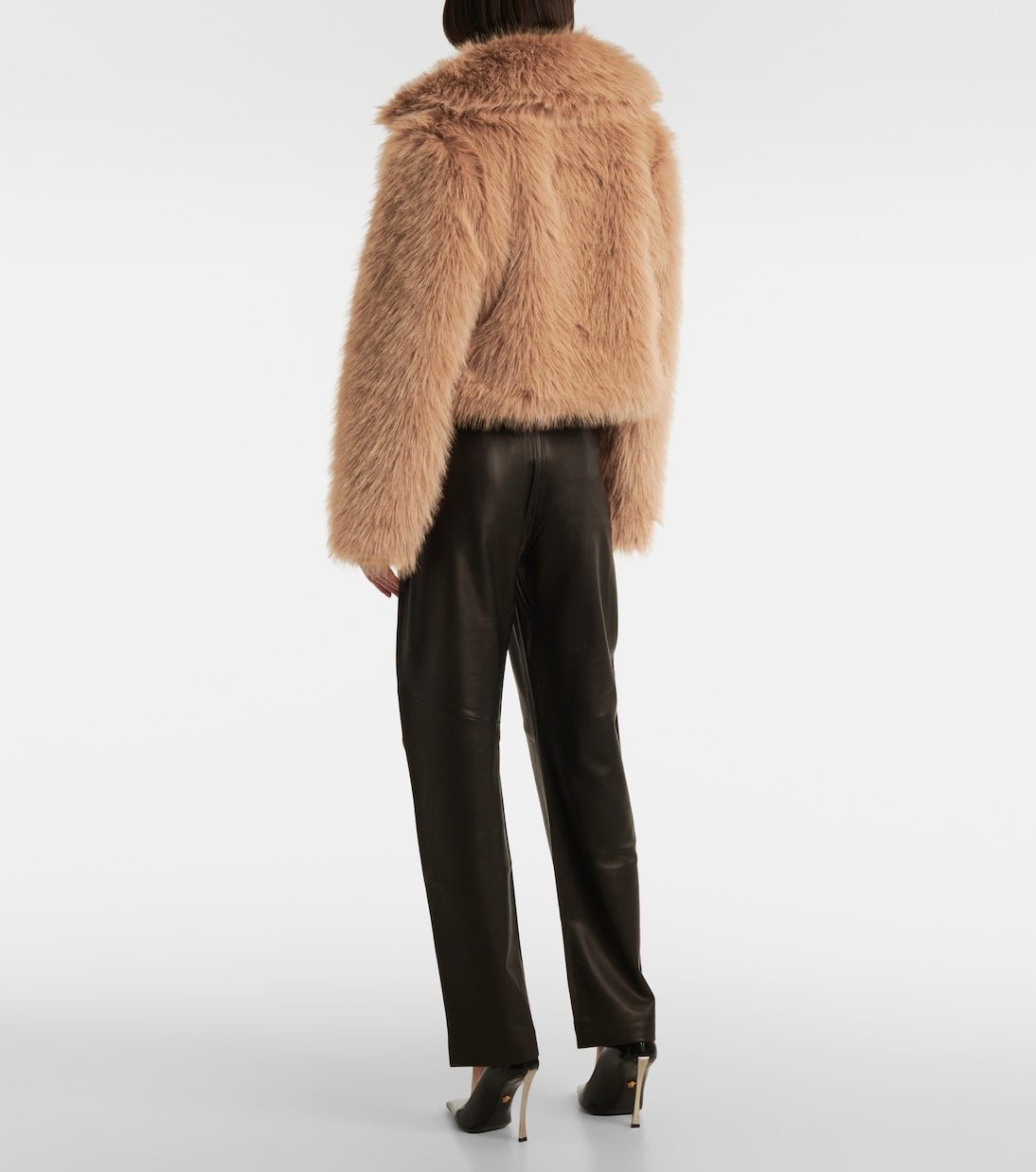 Faux fur bomber jacket