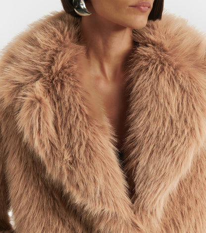 Faux fur bomber jacket