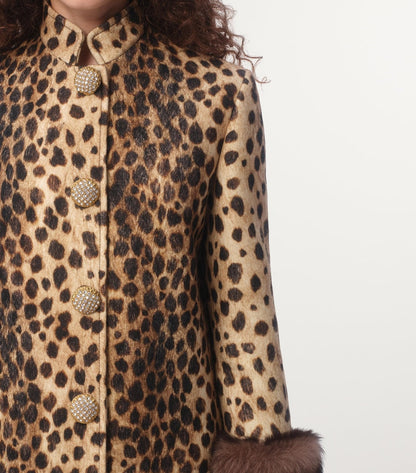 Leopard print coat