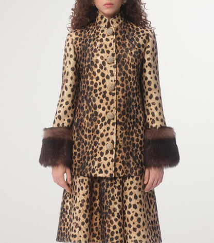 Leopard print coat