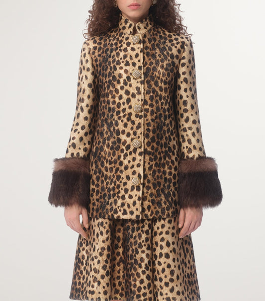 Leopard print coat