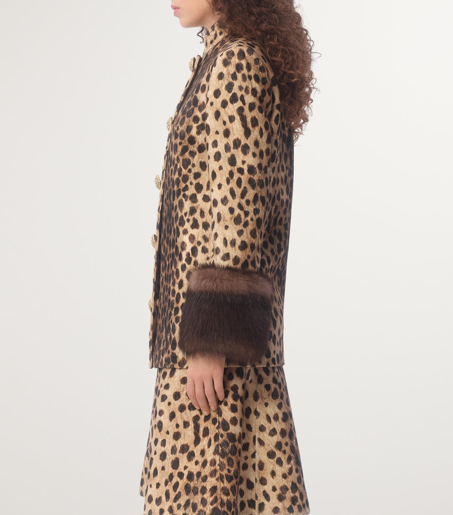 Leopard print coat