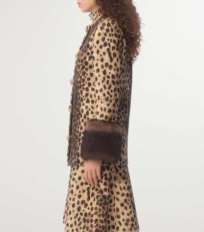 Leopard print coat