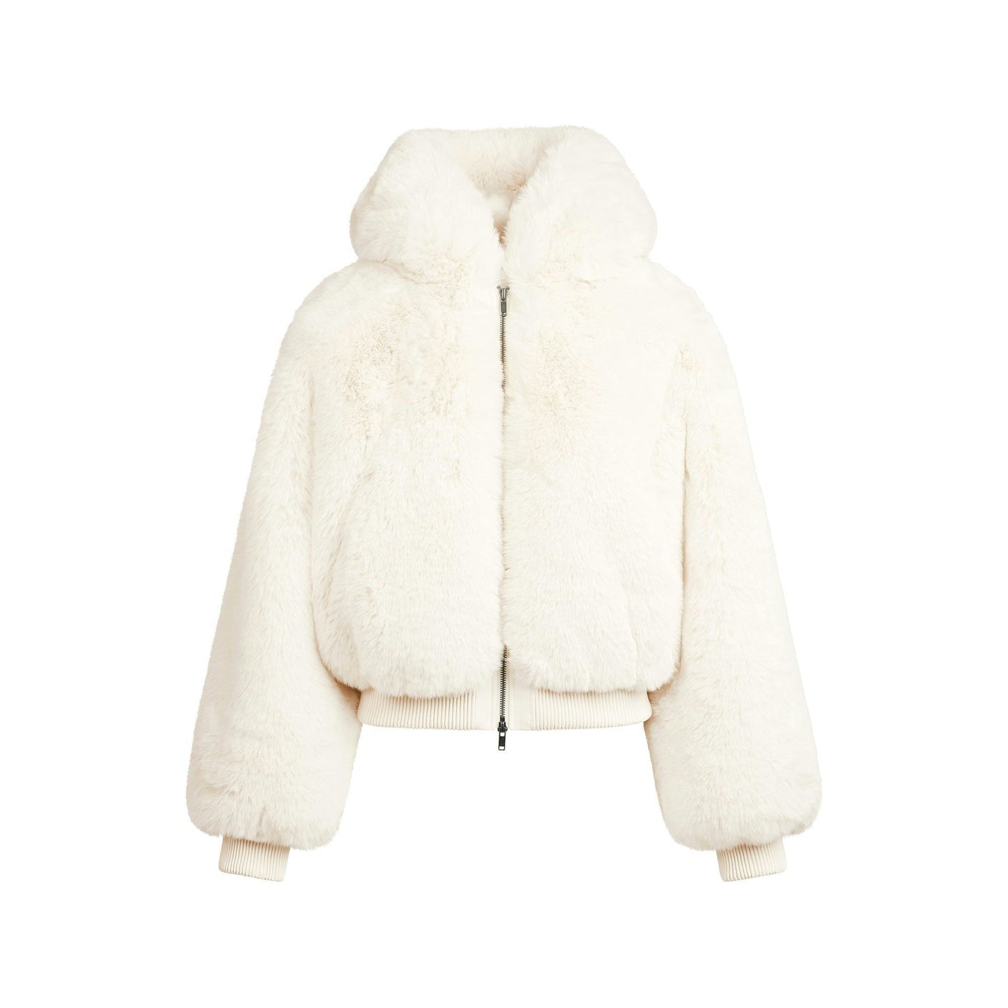 Faux Fur Cropped Hooded Jacket