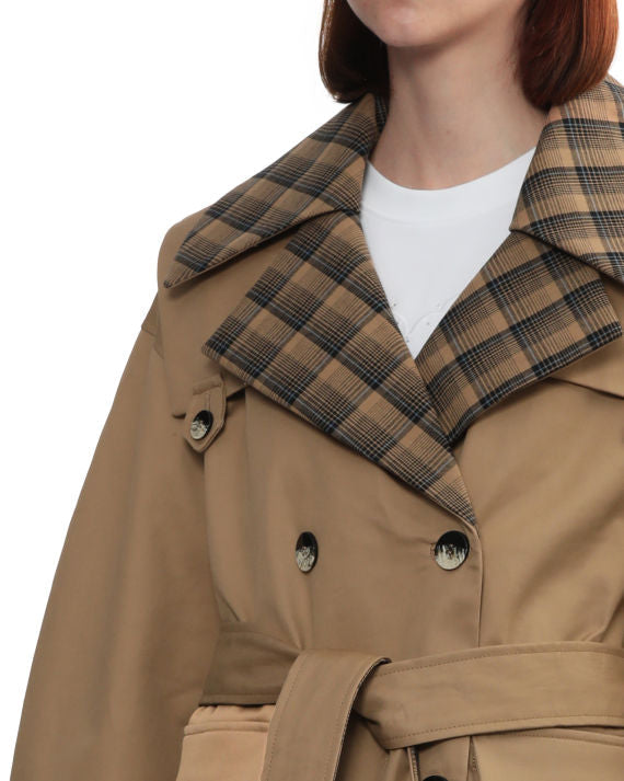 Double Breasted Trench Coat With Collar