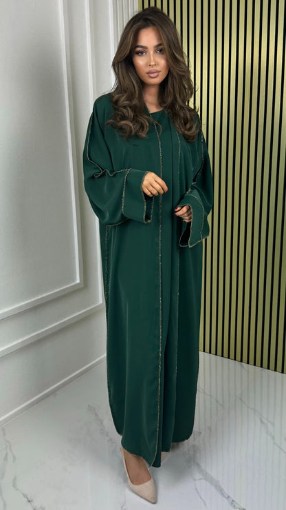 Golden Seam Two-Piece Set Kimono+Dress