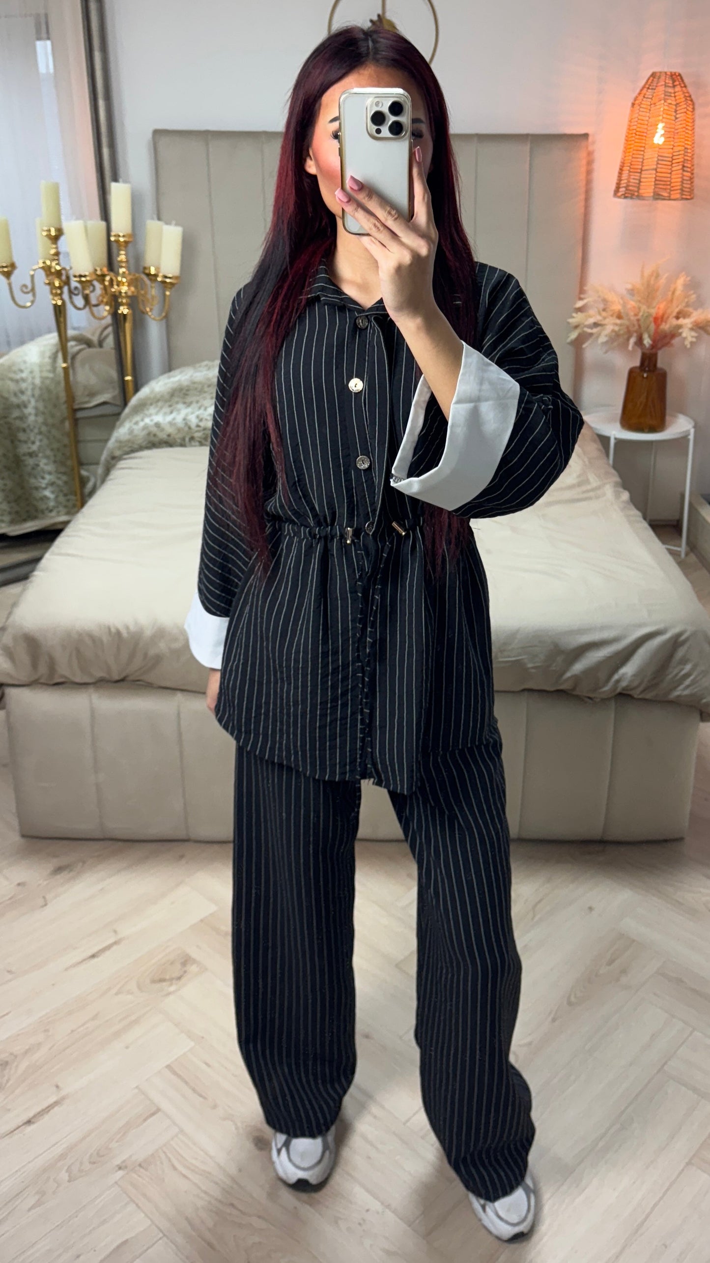 Integrated Waist Detail Stripes Set