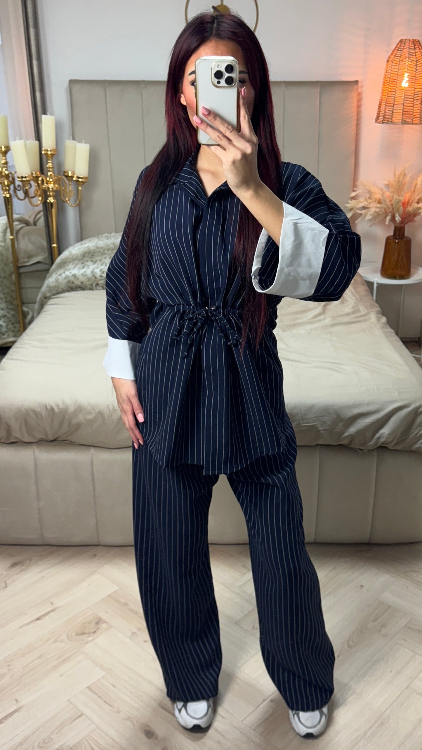 Integrated Waist Detail Stripes Set