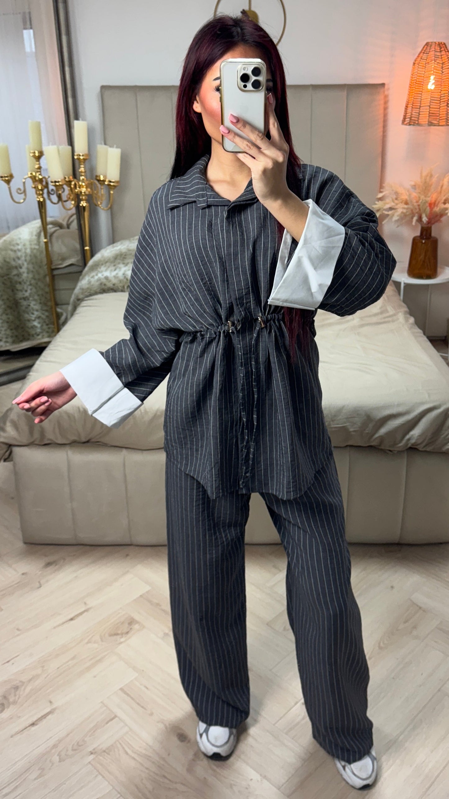 Integrated Waist Detail Stripes Set