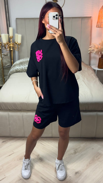 Love Soft Material Tee+Shorts Set