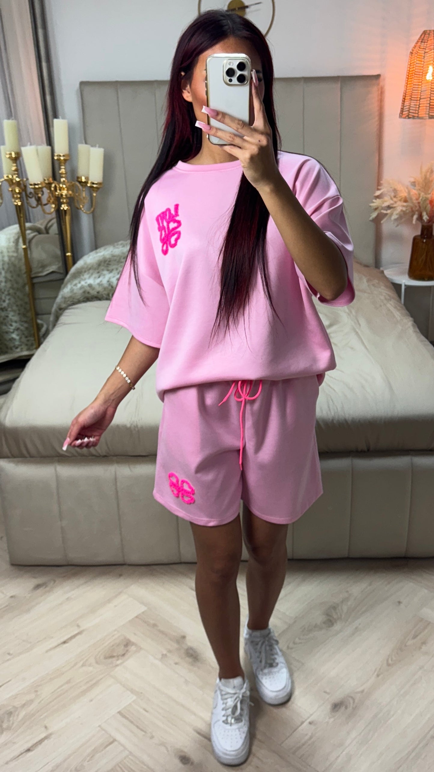 Love Soft Material Tee+Shorts Set