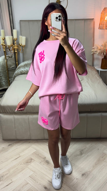 Love Soft Material Tee+Shorts Set