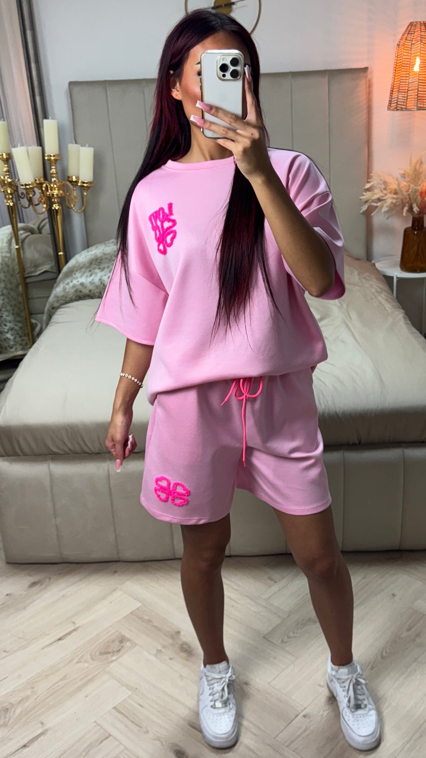 Love Soft Material Tee+Shorts Set