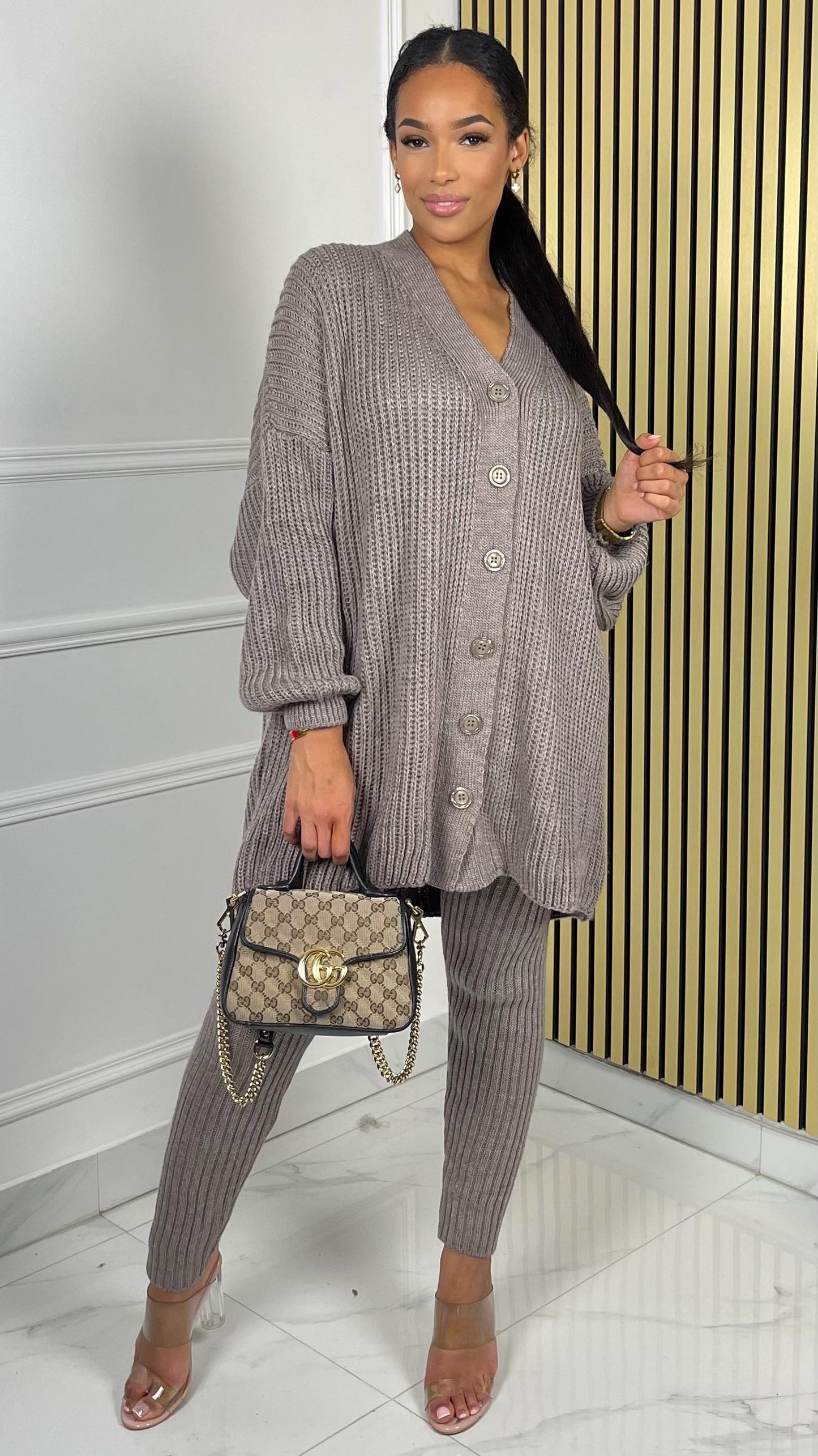 Must-Have Comfy Six-Button Knit Set