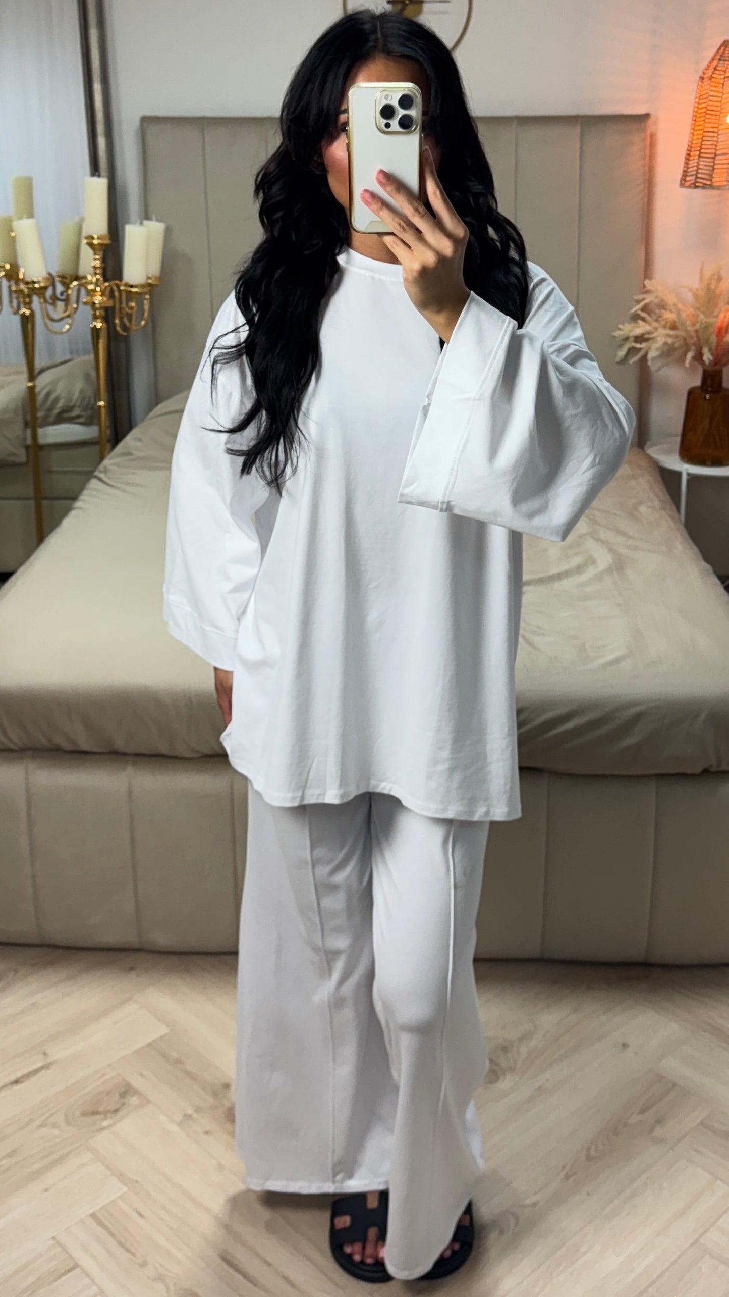 Oversized Long Sleeve Top and Pants Set