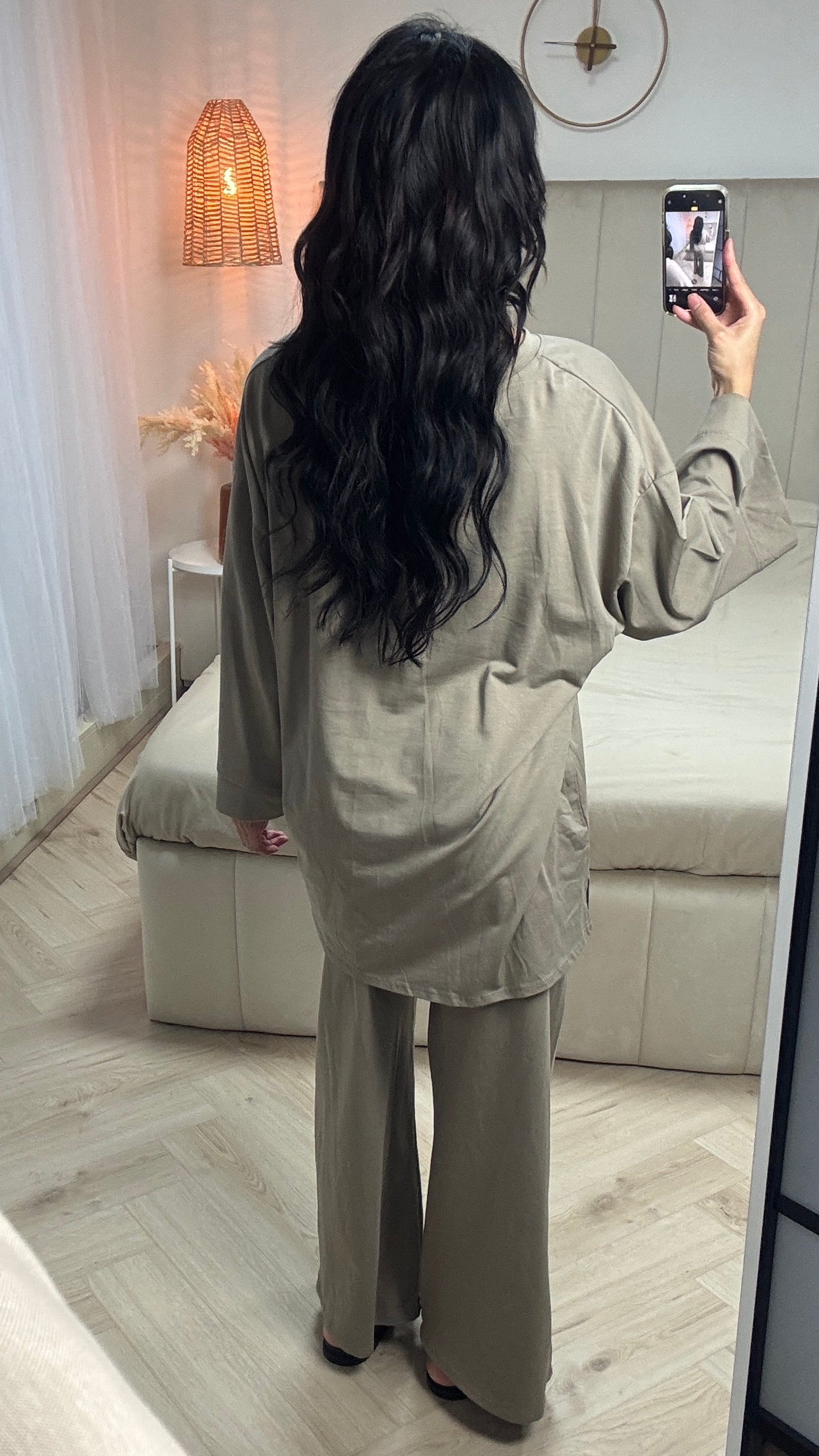 Oversized Long Sleeve Top and Pants Set
