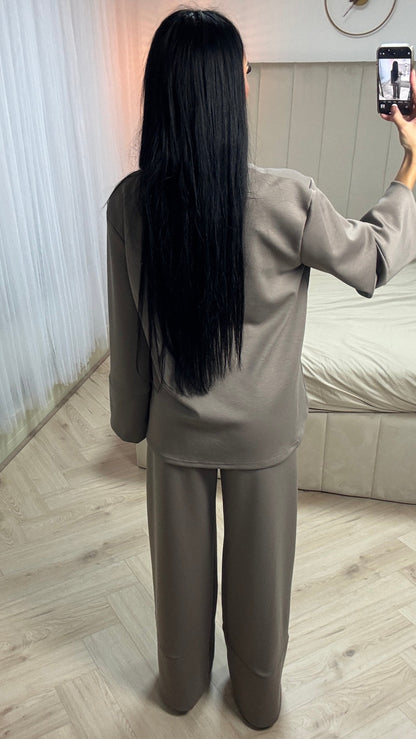 Oversized Two-Piece Set with Wide Sleeves & Wide-Leg Pants