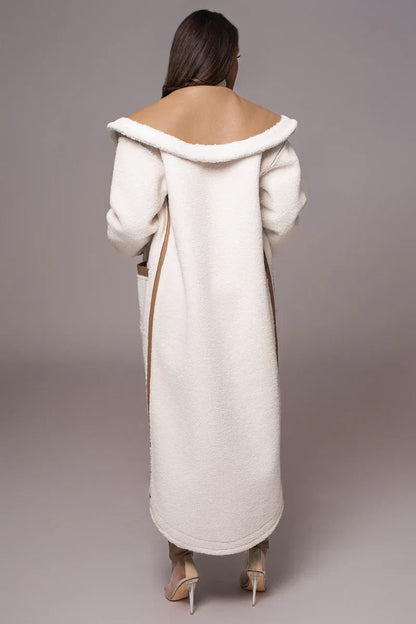 Premium Synthetic Leather Wrap Coat