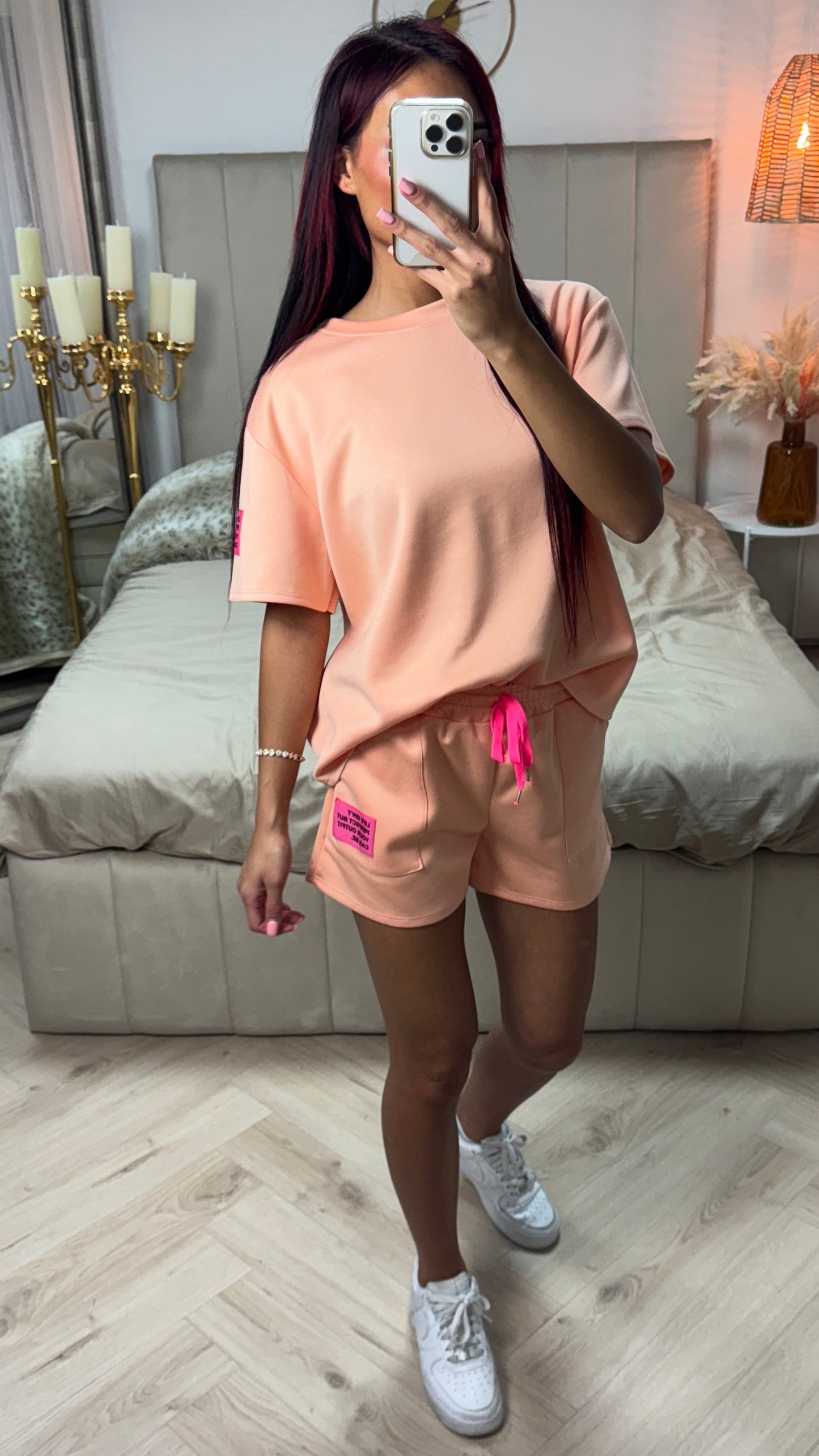 Perfect Outfit Soft Material Tee+Shorts Set