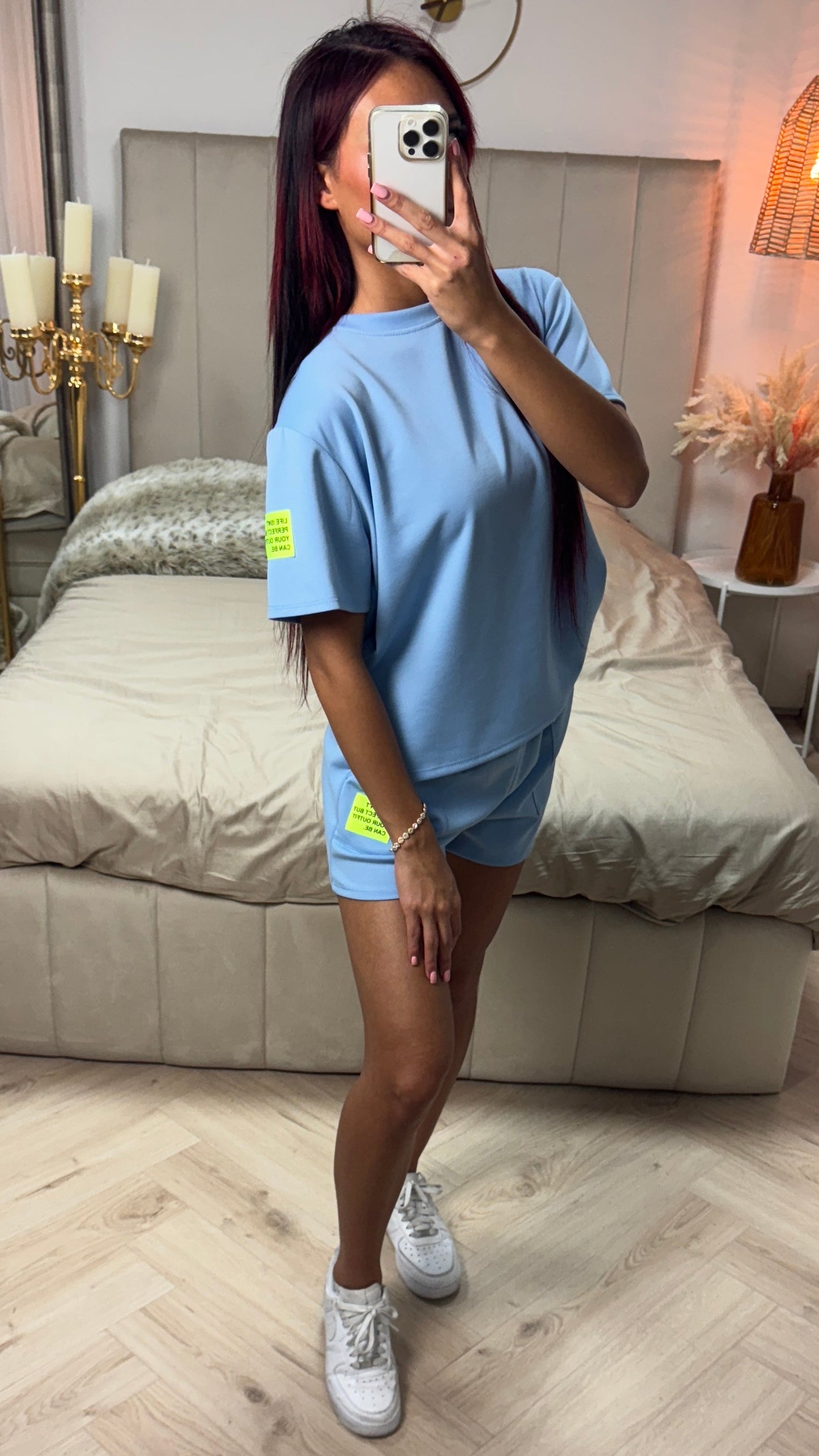 Perfect Outfit Soft Material Tee+Shorts Set