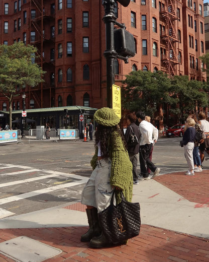 Oversized handmade sweater jacket