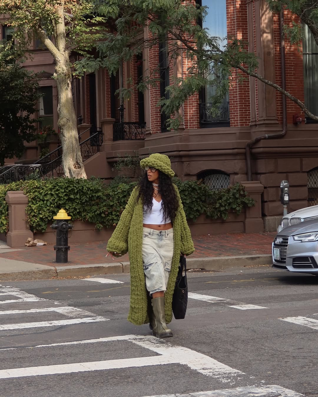 Oversized handmade sweater jacket