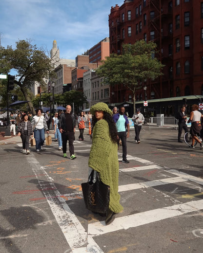 Oversized handmade sweater jacket