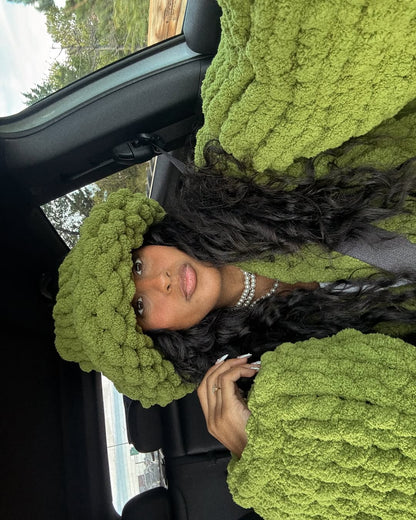 Oversized handmade sweater jacket