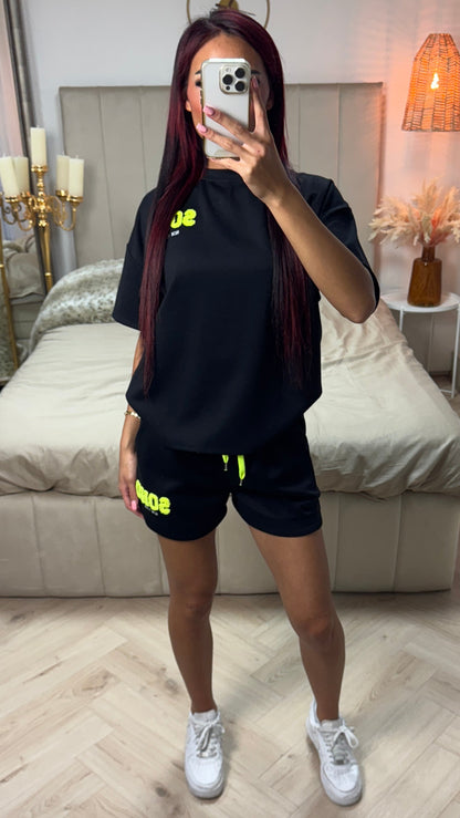 Soho NY Soft Material Tee+Shorts Set