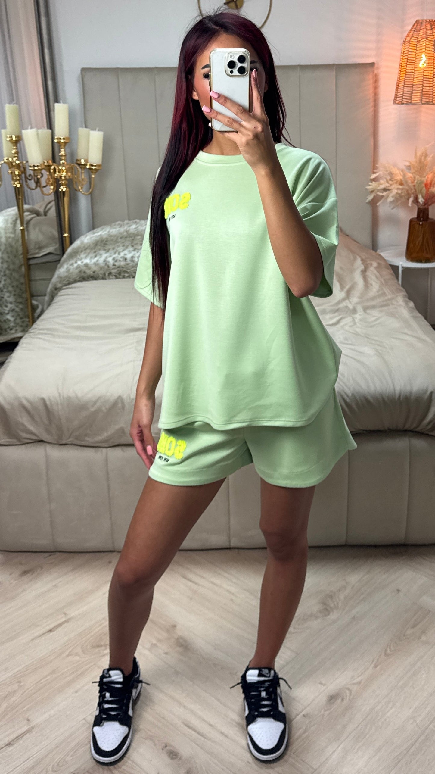 Soho NY Soft Material Tee+Shorts Set