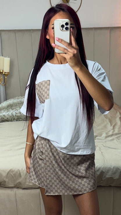 T-shirt + Skirt Set Famous Design