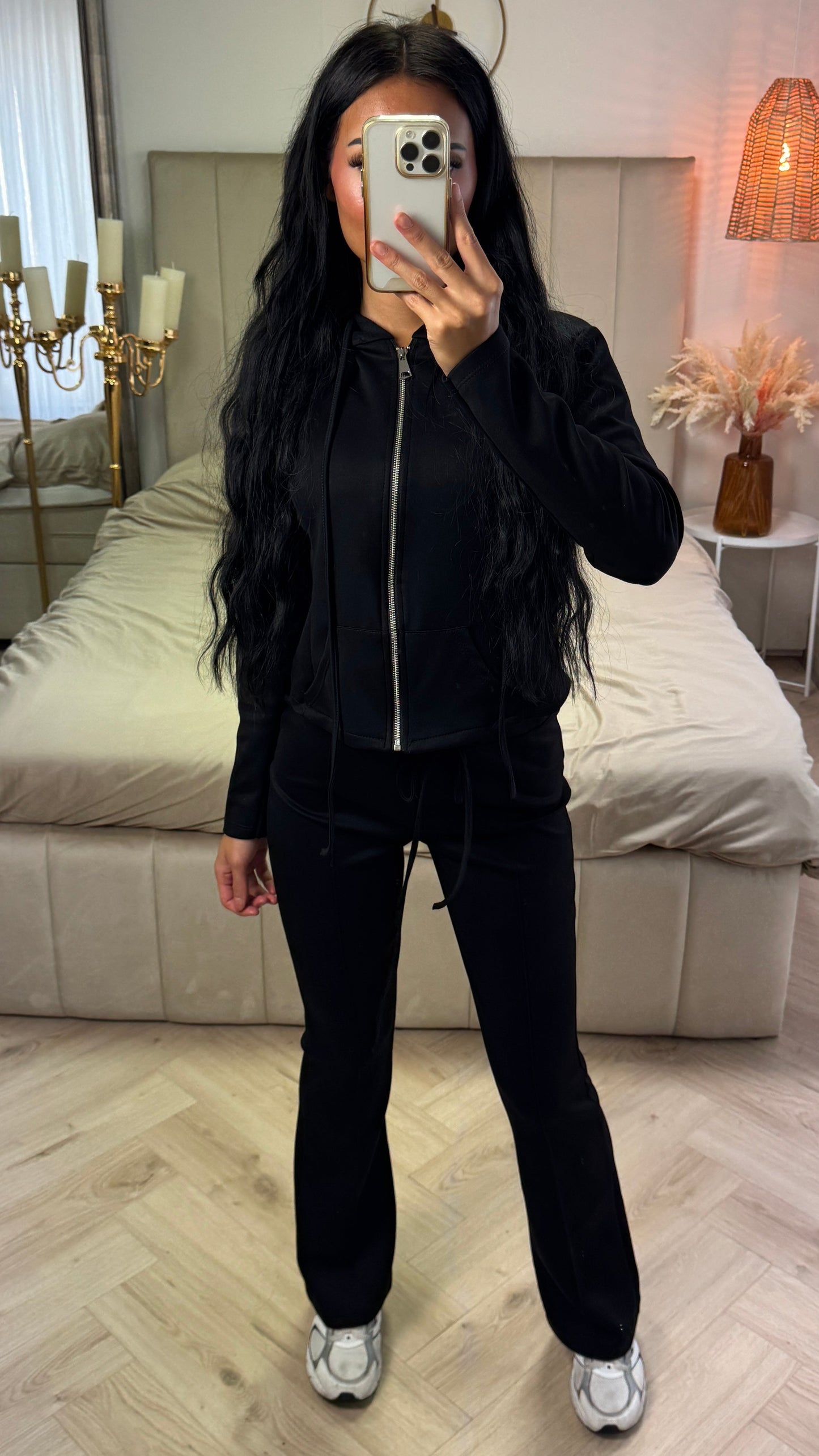 Two-Piece Jogging Set with Corset Detail at the Back