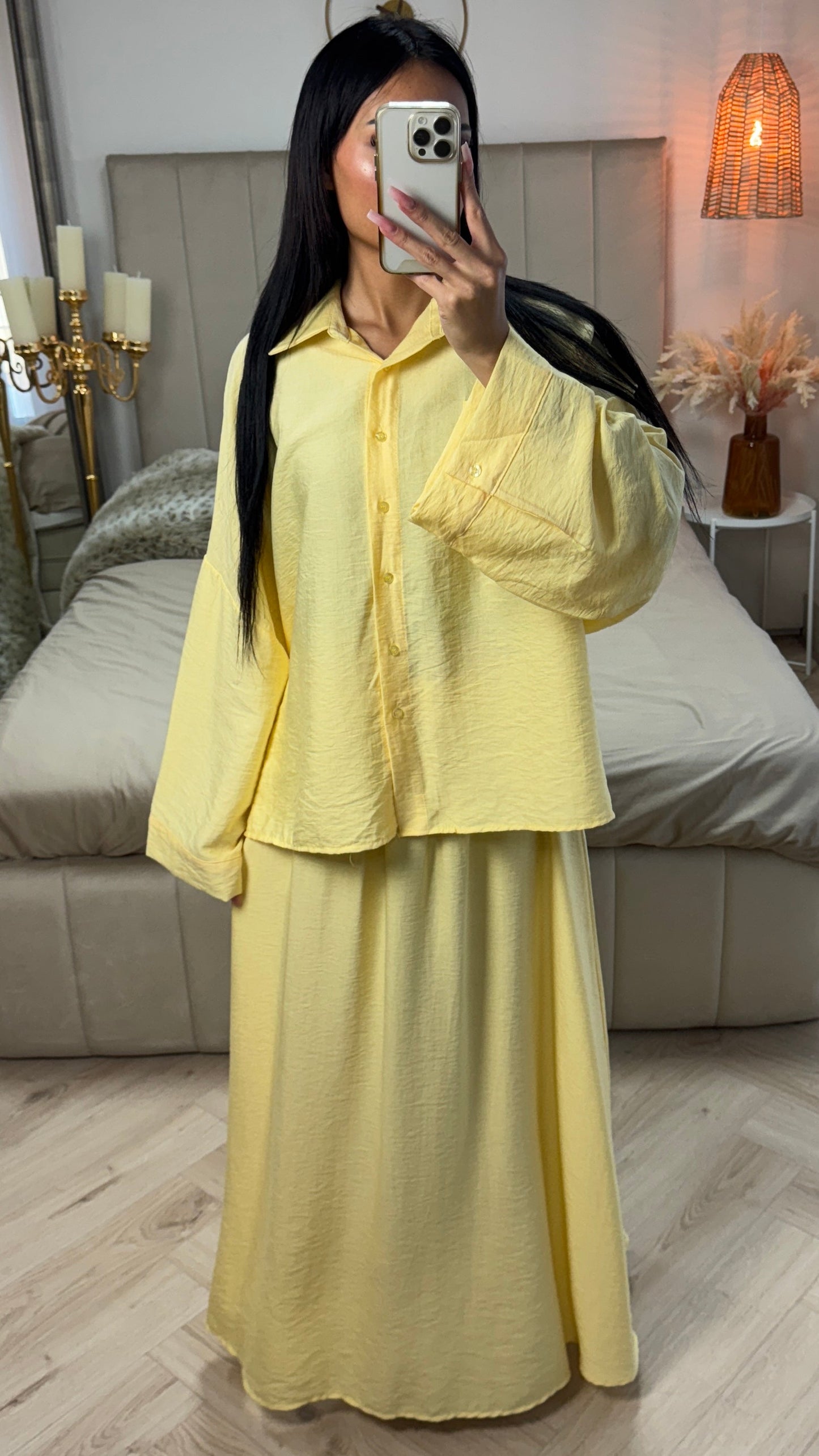 Viscose Blouse & Maxi Skirt Set