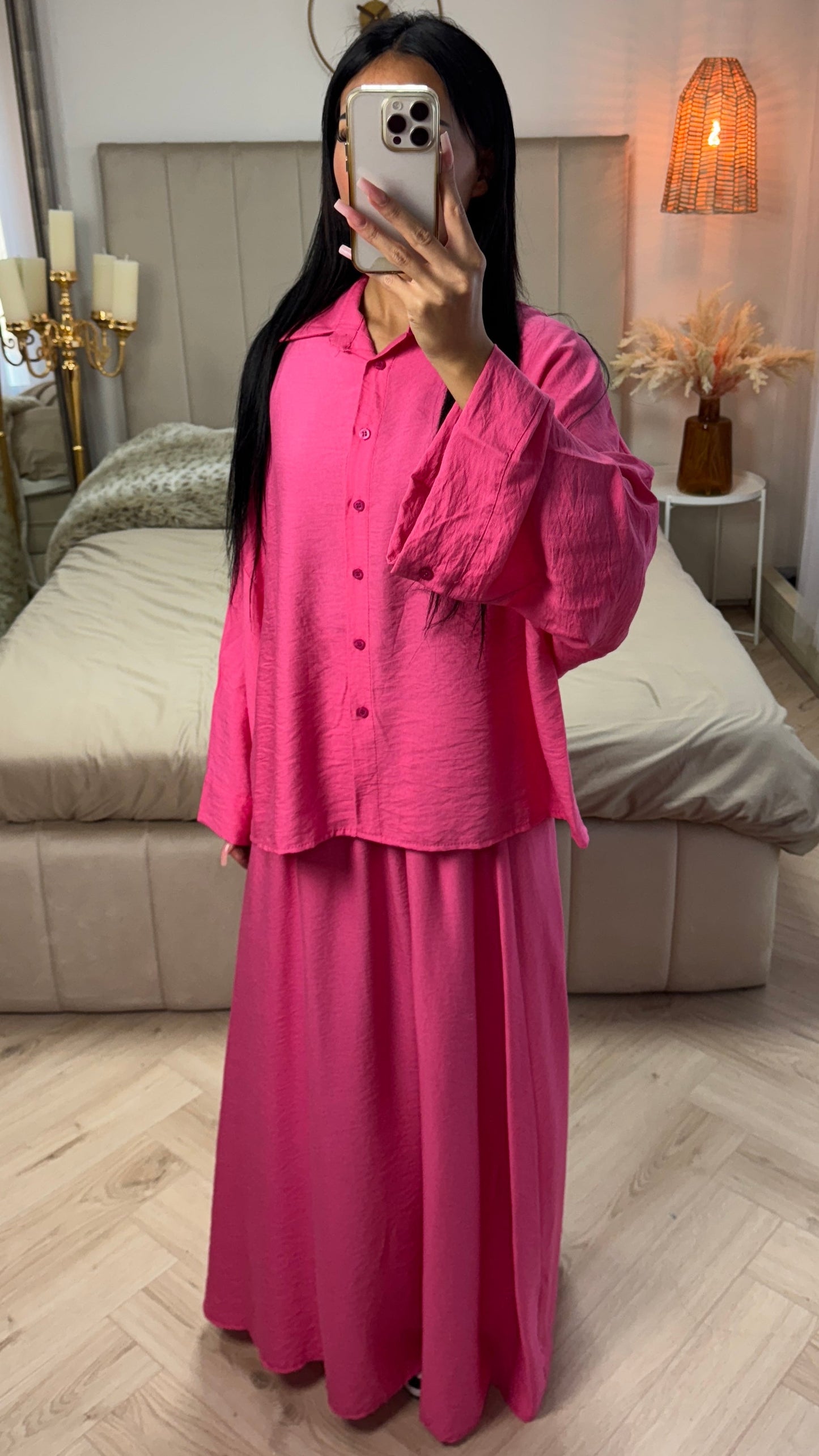 Viscose Blouse & Maxi Skirt Set