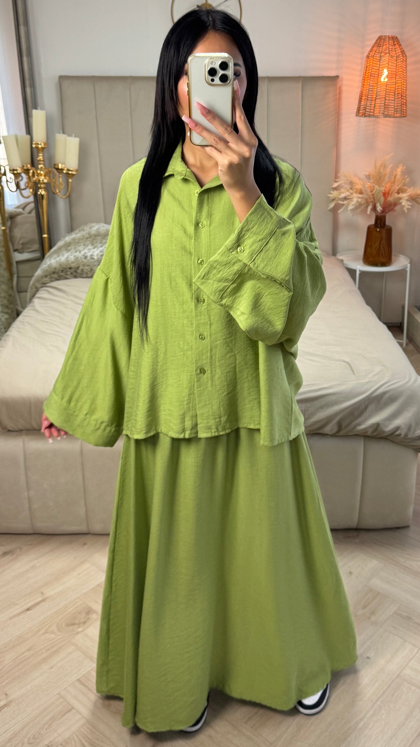 Viscose Blouse & Maxi Skirt Set